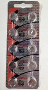 10 x Maxell LR43 (10 Pieces) SR43 1.5V Alkaline Battery USA Seller EXP 2023 - Picture 1 of 2