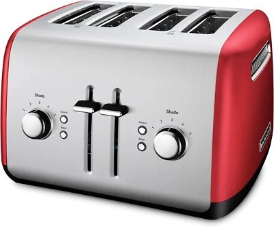 Nuevo KitchenAid KMT4115ER Tostadora de 4 Rebanadas con Palanca de Elevación Manual, Rojo Imperio Foto 1 de 4
