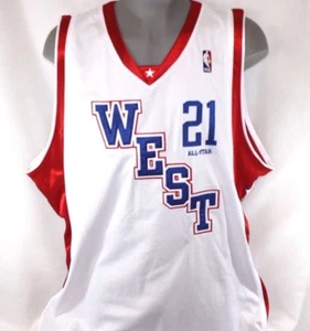 Preowned Mens Reebok Kevin Garnett NBA WEST ALL STAR #21 White Authentic Jersey - Picture 1 of 7
