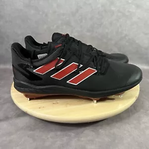 Adidas Adizero Afterburner Metal Baseball Cleats Black Red Shoes Mens 13 H00976 - Picture 1 of 8
