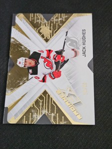 2022-23 UPPER DECK UD SPX JACK HUGHES RFX-43 #ed 10/99 GOLD RADIANCE FX