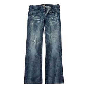 Hudson Distressed Button Fly gerades Bein Jeans MANGELHAFT dunkle Waschung Herren 32x30 - Bild 1 von 8