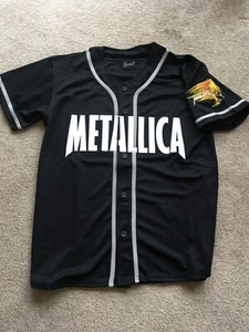 VTG Metallica Pushead Flaming Skull Baseball Jersey. SIZE XL. BRAND NEW - Picture 1 of 4