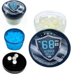 100x Night Vision Gummi Balls Geschosse Rubber Balls Paintballs 68 cal. HDR T4E - Bild 1 von 5