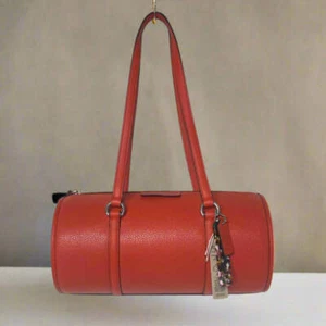 Coach Barrel Shoulder Bag Coachtopia Leather CT382 Medium Top Zip Sun Orange - Picture 1 of 10