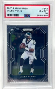 Jalen Hurts Rookie RC ~ 2020 Panini Prizm #343 ~ PSA 10 Gem Mint ~ Eagles - Picture 1 of 2