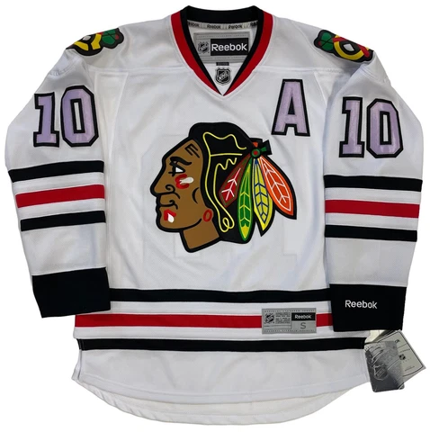 PATRICK SHARP CHICAGO BLACKHAWKS 2013 REEBOK HOCKEY FIGHTS CANCER JERSEY SIZE S Cover