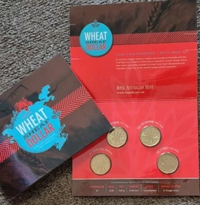 2012 $1 (One Dollar) Wheat Sheaf Uncirculated C, B, M & S Mintmark 4 Coin Set - Picture 1 of 2