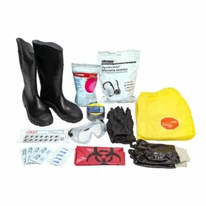 Personal Protective Hazmat Kit with Boots, Suit & More - Picture 1 of 5