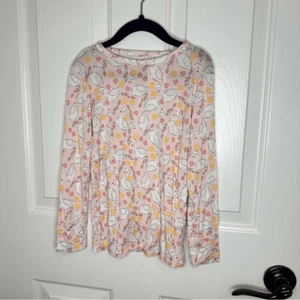 Posh Peanut Baby Pink Swan Novelty Print Pj Top Youth Sz 7Y Boho Preppy Girly - Picture 1 of 6