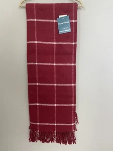 Roca Home Red White Plaid Christmas Throw Blanket Made In Portugal 50x67 - Picture 1 of 6