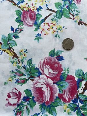 Хлопчатобумажная ткань Free Spirit Jennifer Paganelli Sunny Isle Roses ежевика с цветочным рисунком BTH - Изображение 1 из 3