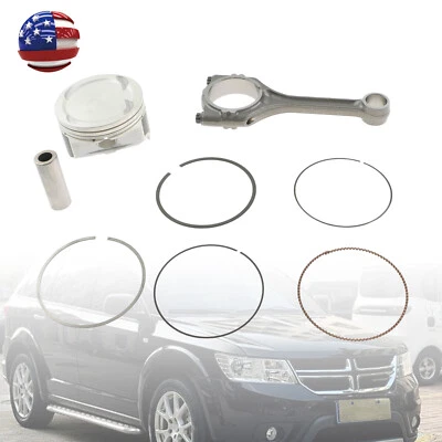 Connecting Rod Engine Piston w/ Rings Kit Fit for 07-20 CALIBER PATRIOT 2.4L Foto 1 de 4