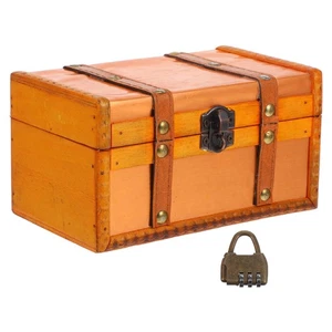Vintage Aufbewahrungsbox Büro Truhe Mit Schloss Organisatorbehälter - Bild 1 von 12