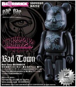 MEDICOM TOY X ZACPAC X MAXX424 BAD TOWN BE@RBRICK BEAR - Picture 1 of 2