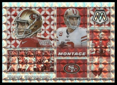 2020 Panini Mosaic #M27 Jimmy Garoppolo Montage Prizm San Francisco 49ers - Image 1 of 2
