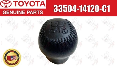TOYOTA Celica MR2 Spyder 00-05 PERILLA DE CAMBIO DE CUERO NEGRO 33504-14120-C1 OEM Foto 1 de 4