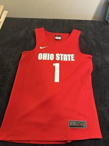 Ohio State Buckeyes NCAA Nike Elite Basketball Jersey Youth Boys Large #1 Red - Picture 1 of 7