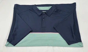 IZOD Herren Golf Stretch Poloshirt Kurzarm Blau/Mint/Pink/Weiß Größe L - Bild 1 von 6