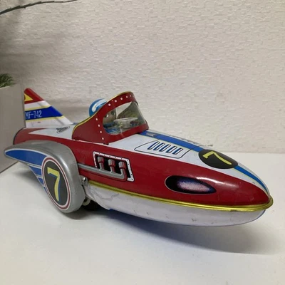 Vintage Tin Friction Rocket Great Flying Boat from Japan - Image 1 of 4