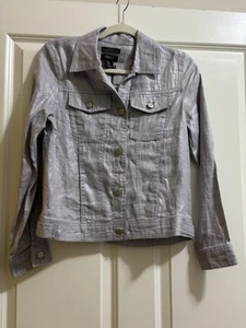 Jones New York 100% Linen Button Up Lightweight Jacket Coat Dressy Sz Small NWT - Picture 1 of 6