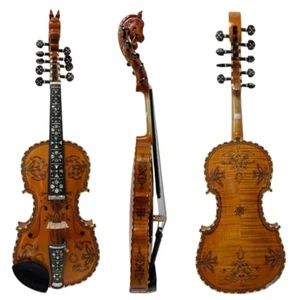 Hardanger fiddle Norwegian fiddle 4/4 violin(4*5 strings),copy hardanger #13031 - Picture 1 of 11