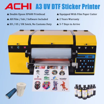 【IN EU】A3 UV DTF Printer Varnish Transfer Sticker Printing AB Film XP600 Nozzle - Bild 1 von 4