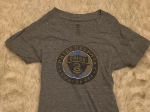 Women’s Philadelphia Union MLS Gray Adidas Soccer T-shirt (Medium) - Picture 1 of 4