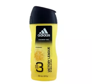 23,93€/L- 3x Adidas Men Duschgel 3in1(Körper,Haare,Gesicht)-Victory League-250ml - Bild 1 von 1