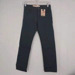 Size 12 Reg 26x26 Levi's 513 Slim Straight Corduroys Green Pine Skinny Pants NEW - Picture 1 of 3