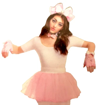 Pink Broken Doll Tutu Halloween Costume Zombie Ballerina Women Adult M/L 8-12 - Image 1 of 4