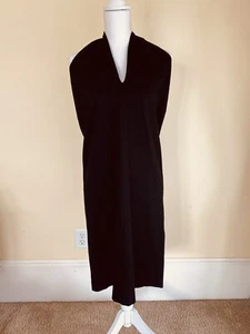 Tibi 12 Black Dress Sleeveless Halter Vneck Bodycon Shift Party Zip Closure - Picture 1 of 6