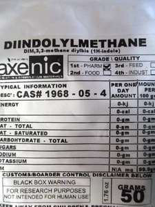 50 grams DIM, DI-INODYL METHANE, DIINODYLMETHANE 98.6% powder CAS 1968-05-4 - Picture 1 of 2