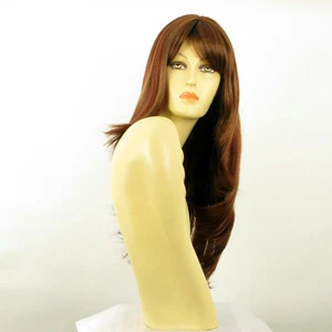 Perruque femme longue Châtain Cuivré Méché Blond Clair/rouge WENDY 33H130 - Foto 1 di 8