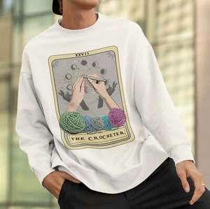 The Crocheter Tarot Card Sweatshirt - Picture 1 of 13