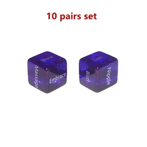Dados de amor juego de dados de rol regalo acrílico púrpura 2,2*2,2*2 cm-10 pares - Imagen 1 de 3