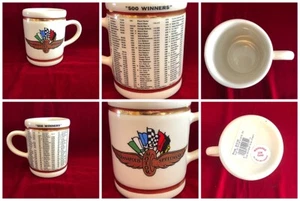 Indianapolis Motor Speedway Mug 22k Gold 500 Winners list 1911-2000 Collectable - Picture 1 of 7