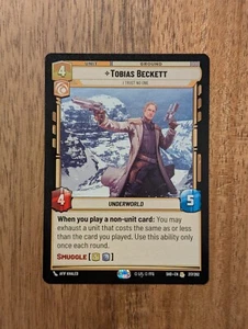 Star Wars Unlimited TCG - SWU - Tobias Beckett - NM Cond - Picture 1 of 1