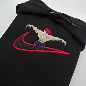 Personalizado Anime Baki Yujiro Hanma Bordado Cuello Redondo Sudadera con Capucha Camiseta - Imagen 1 de 6
