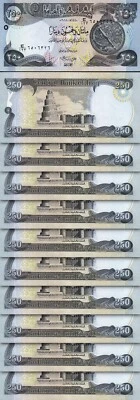 Iraq 250 Dinars , 2018 , UNC , 10 PCS LOT , Consecutive , P-97 , New Signature - Image 1 of 4