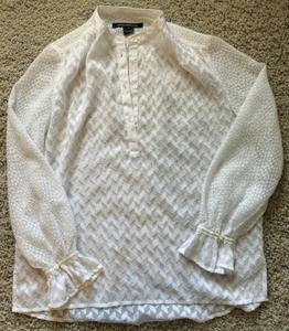 Women’s French Connection White Long Sleeve Blouse Size XS - Picture 1 of 5