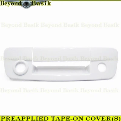 For 2009-2018 Dodge Ram 1500 Tailgate Handle Cover W/BCH & W/KH PW7 BRIGHT WHITE - Imagem 1 de 4