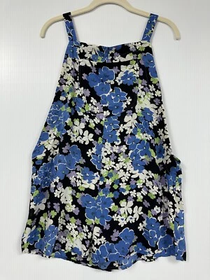Новый с Ярлыками WILDFOX $146 плавать общий джемпер костюм женщин M синий цветочный мульти - Изображение 1 из 4