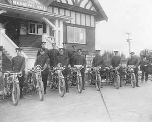 Police Motorcycle Squad 1908 Vintage 8x10 Reprint Of Old Photo - Picture 1 of 1
