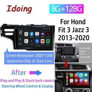 For 2014-2020 Honda Fit 9" Android 12 Carplay Car Stereo Radio GPS Navi WIFI BT - Picture 1 of 19