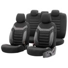 Premium Car  Seat Covers Full set, Black Grey for Tesla Roadster 2008 Onwards