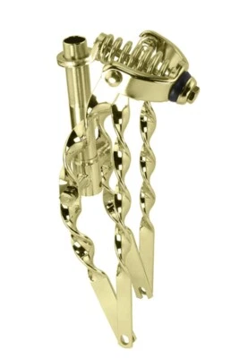 12" CLASSIC FLAT TWISTED  SPRINGER FRONT END FOR 12" BICYCLES 1" GOLD - Image 1 of 3