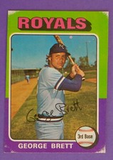 1975 Topps George Brett RC Card. No Creases! Good Condition