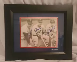 Ted Williams Bobby Doerr & Dom DiMaggio Signed & Custom Framed Photo JSA LOA - Picture 1 of 5