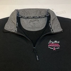 GEORGE STRAIT Tough Enough to Wear Pink 1/4 GOLF FLEECE SWEATER JACKET Sz Mens M - Picture 1 of 4